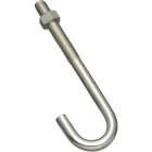 National Hardware 3/8 In. x 5 In. Zinc J Bolt Image 1