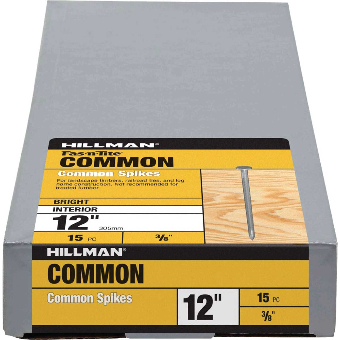 Hillman Fas-n-Tite 12 In. Bright Common Spikes (15-Count) Image 1