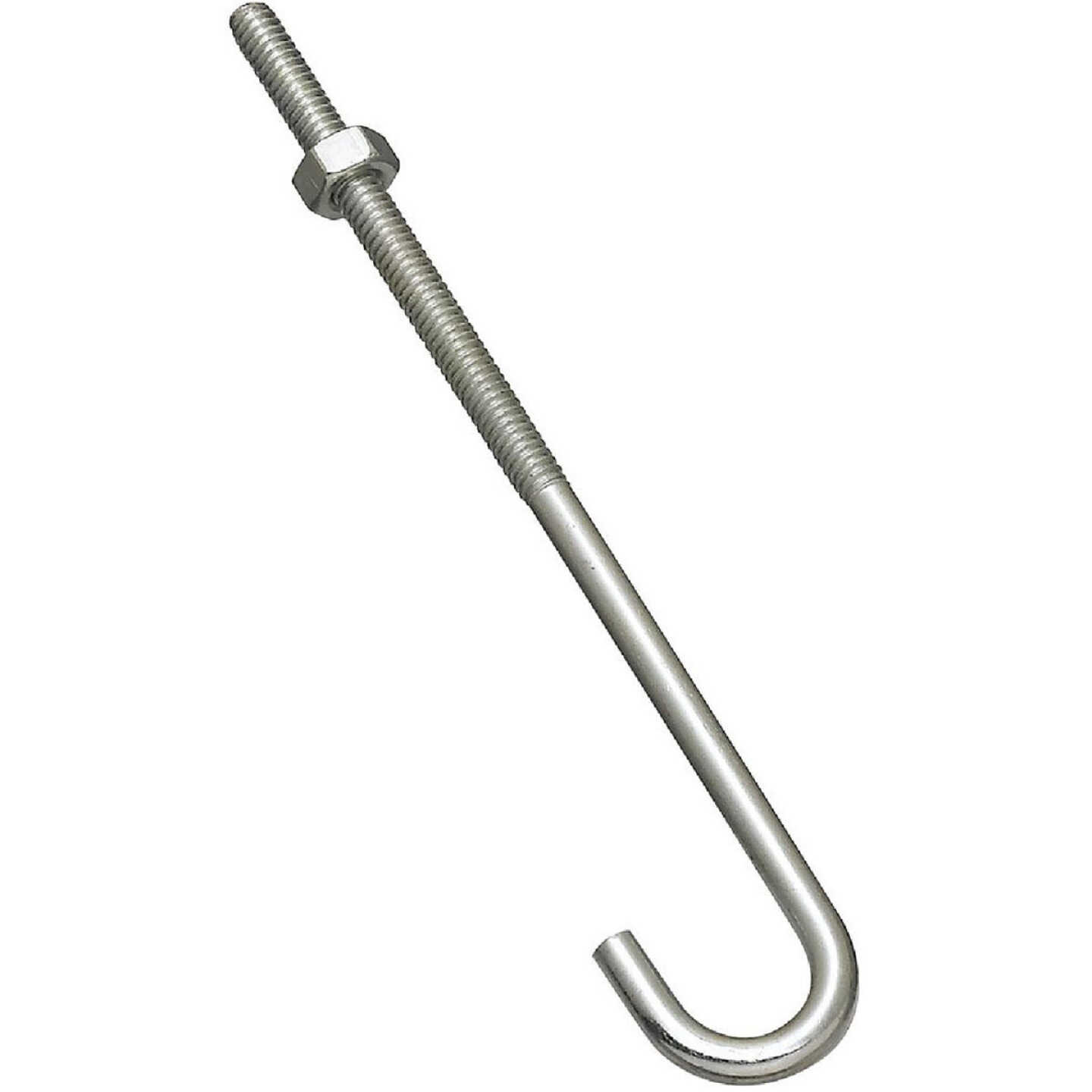 National Hardware 1/4 In. x 6 In. Zinc J Bolt Image 1