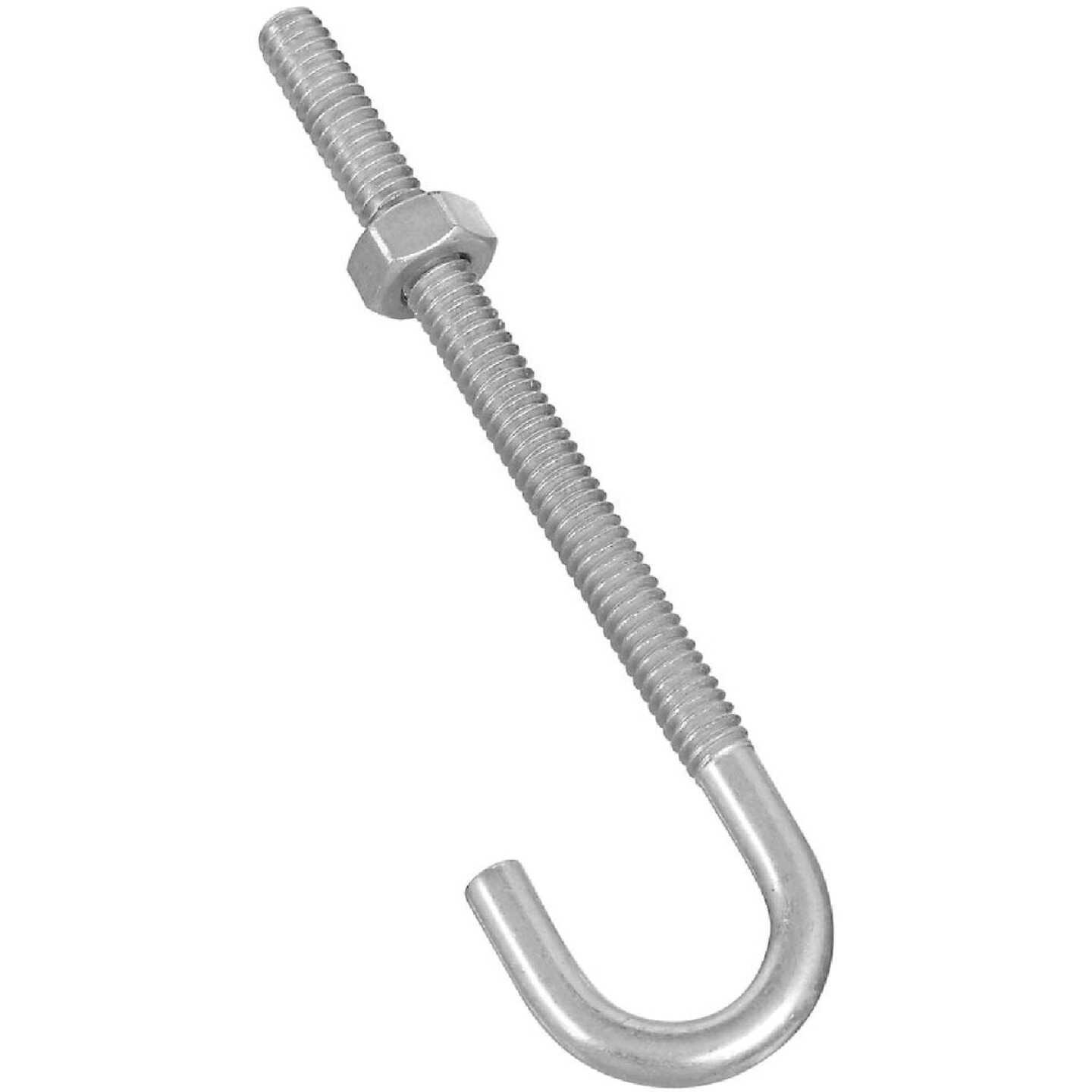 National Hardware 1/4 In. x 4 In. Zinc J Bolt Image 1