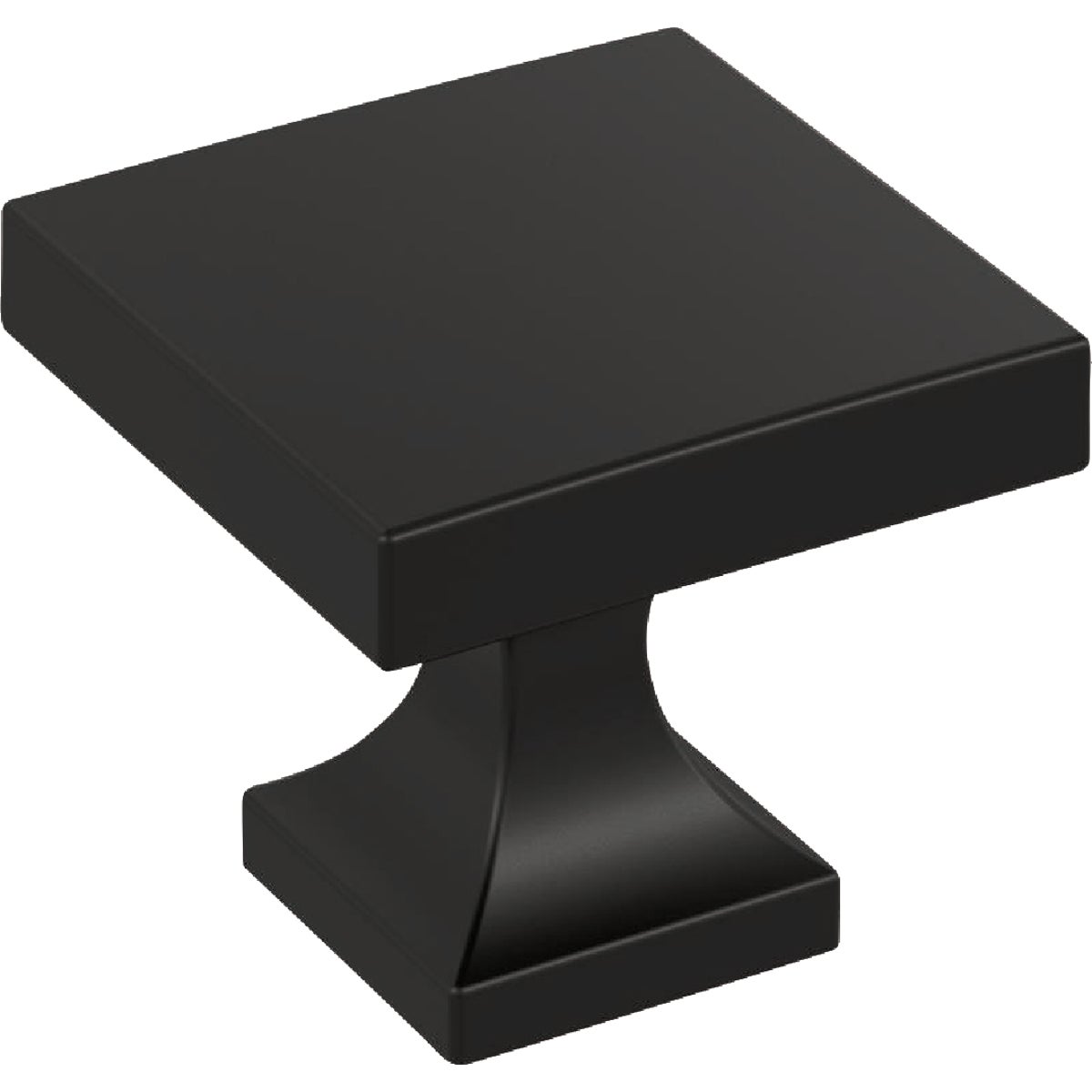 Amerock Pedestal 1.0625 In. Square Matte Black Knob