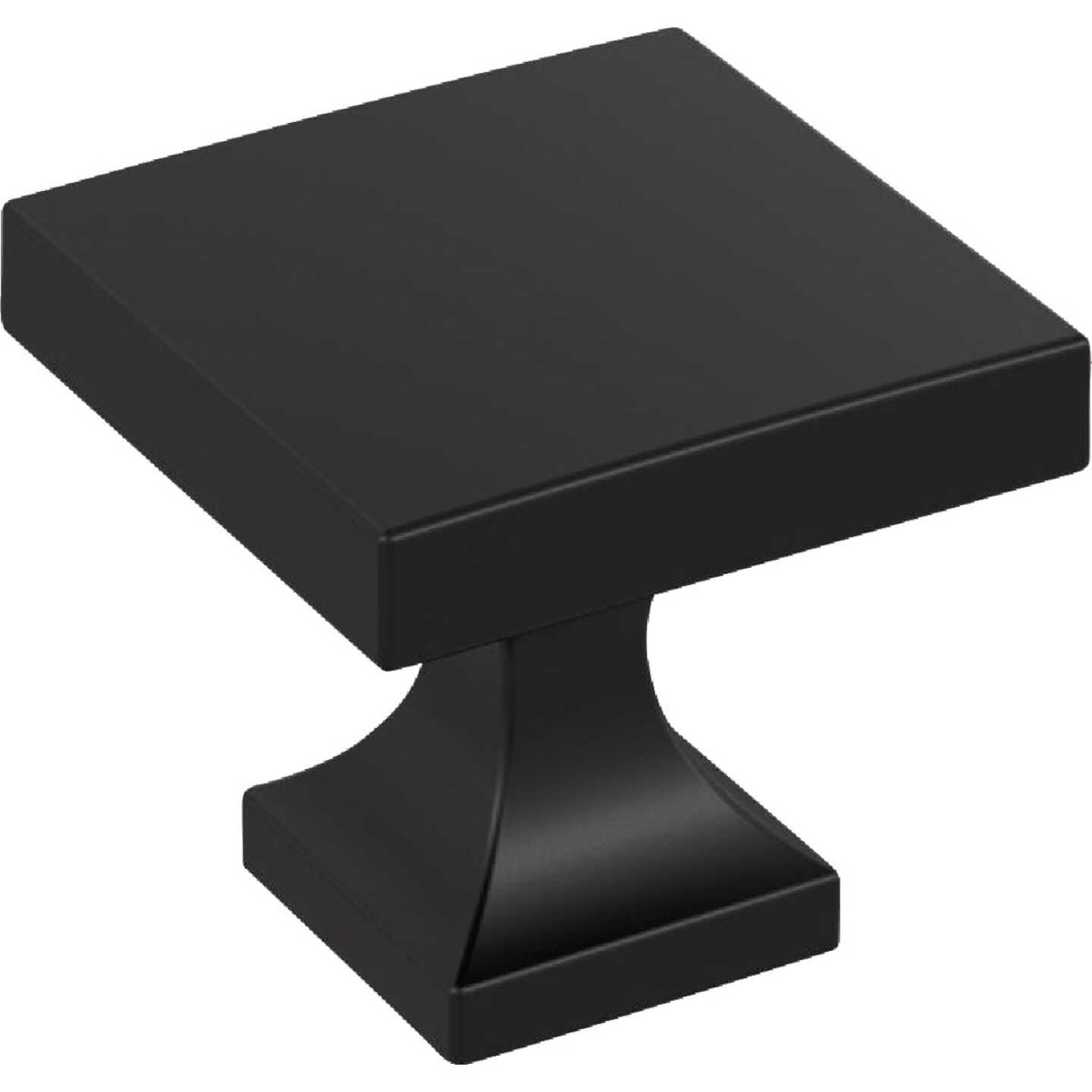 Amerock Pedestal 1.0625 In. Square Matte Black Knob Image 1