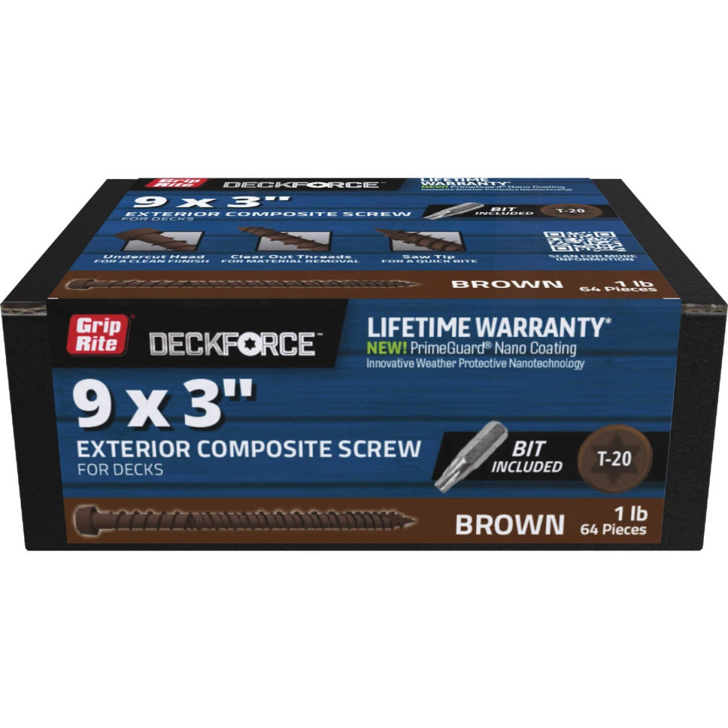 Grip-Rite DeckForce 3 In. Composite Acacia Deck Screw (1 Lb.) Image 1