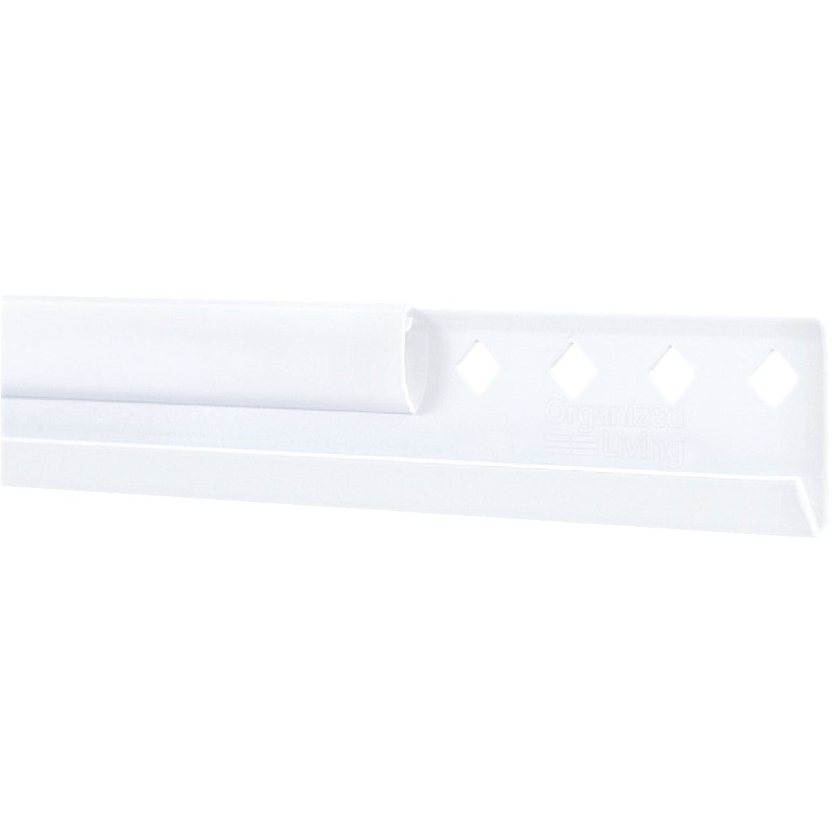 FreedomRail 60 In. White Horizontal Hanging Rail with Cover Image 1