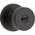 Kwikset Pismo Contemporary Matte Black Privacy Knob Image 1