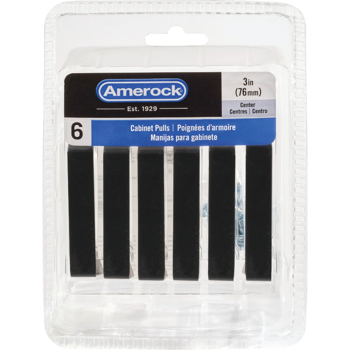 Amerock Evolve 3 In. Matte Black Cabinet Pull (6-Pack) Image 2