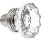 Defender Security 2 In. Satin Nickel Fluted Glass Door Knob Image 3