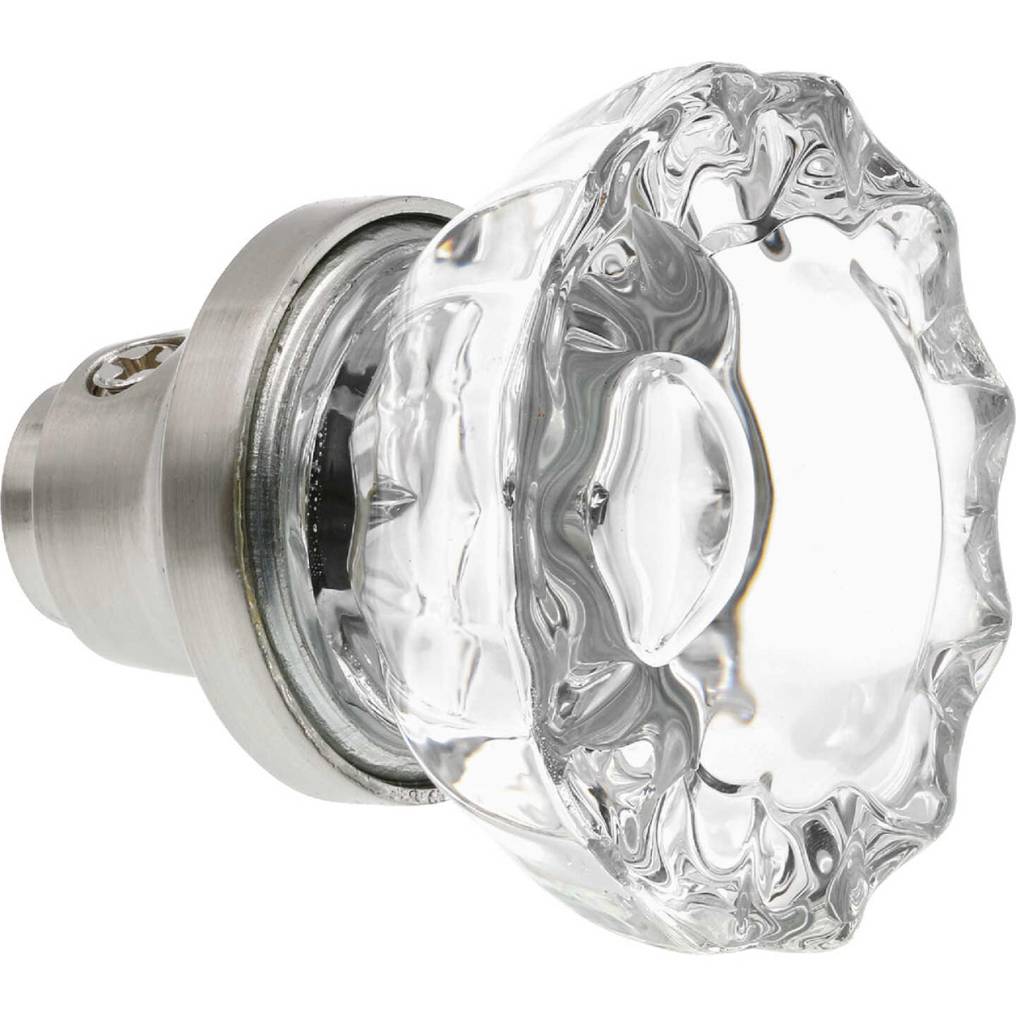 Defender Security 2 In. Satin Nickel Fluted Glass Door Knob Image 3