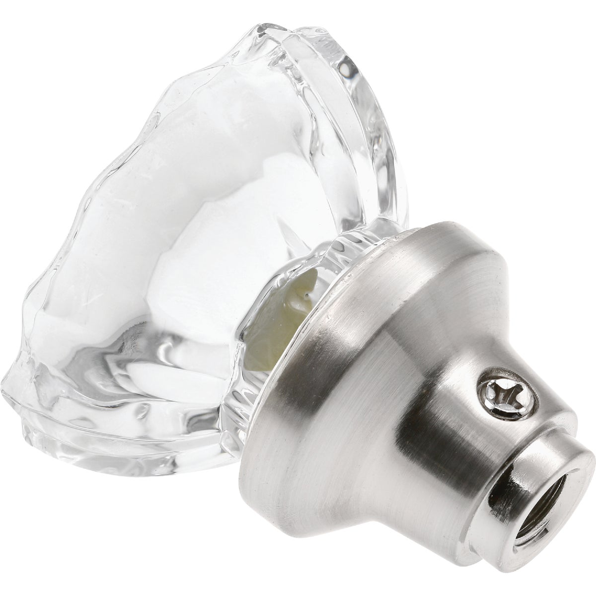 Defender Security 2 In. Satin Nickel Fluted Glass Door Knob Image 5