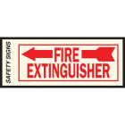 Hy-Ko Vinyl Sign, Fire Extinguisher with Arrow Left Image 1