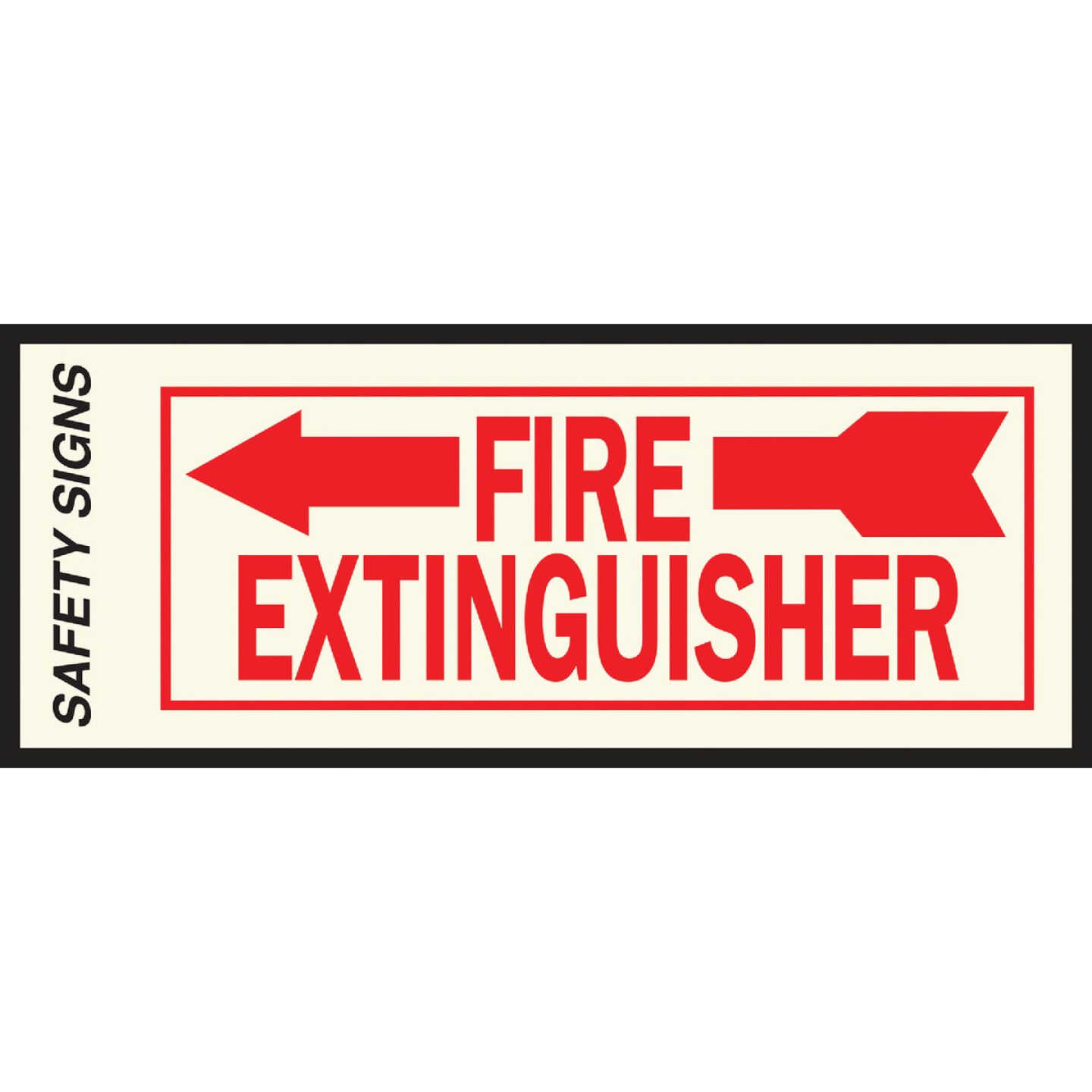 Hy-Ko Vinyl Sign, Fire Extinguisher with Arrow Left Image 1
