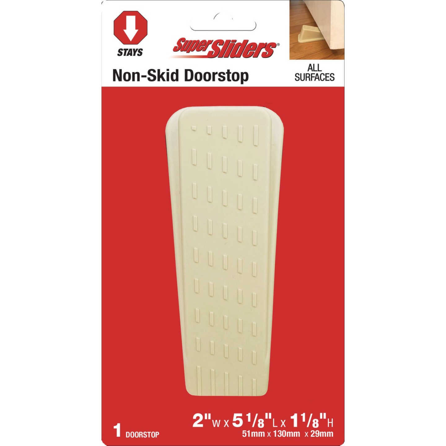 Super Sliders Heavy Duty Almond Doorstop Image 1