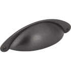 Jeffrey Alexander Lyon 4-15/16 In. Overall Length Gun Metal Cabinet Cup Pull Image 1
