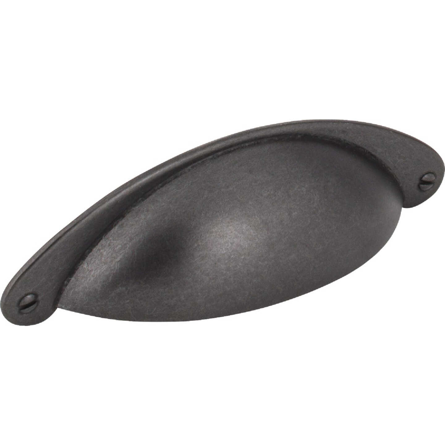 Jeffrey Alexander Lyon 4-15/16 In. Overall Length Gun Metal Cabinet Cup Pull Image 1