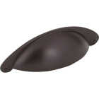 Jeffrey Alexander Lyon 4-15/16 In. Overall Length Dark Bronze Cabinet Cup Pull Image 1