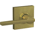 Schlage F Series Latitude Lever Collins Satin Brass Hall & Closet Lock Image 3