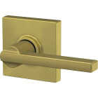 Schlage F Series Latitude Lever Collins Satin Brass Hall & Closet Lock Image 2