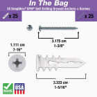 Toggler SnapSkru #6 x 1-1/4 In. 65 Lb. Nylon Self-Drilling Mini Drywall Anchor (25-Count) Image 2