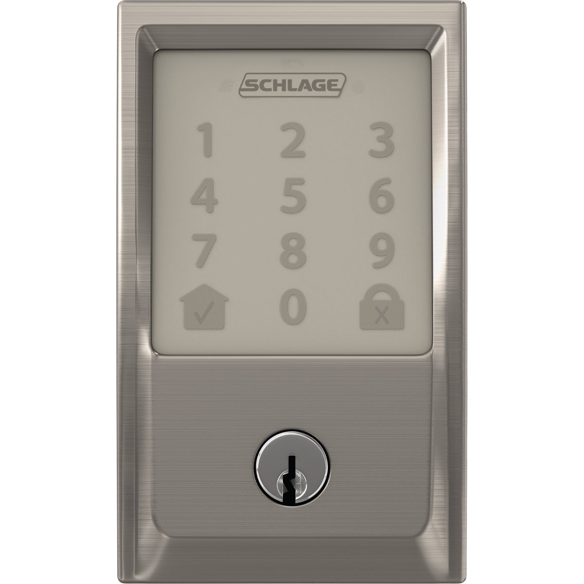 Schlage Encode Century Satin Nickel Smart WiFi Deadbolt Image 2