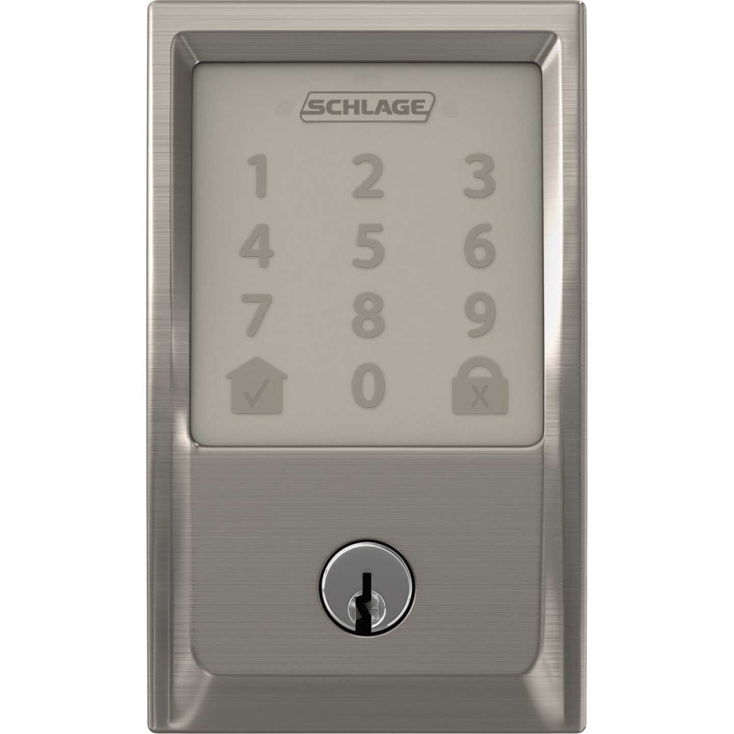 Schlage Encode Century Satin Nickel Smart WiFi Deadbolt Image 2