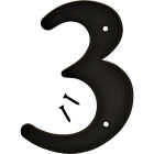 Hy-Ko 6 In. Black Gloss House Number Three Image 1