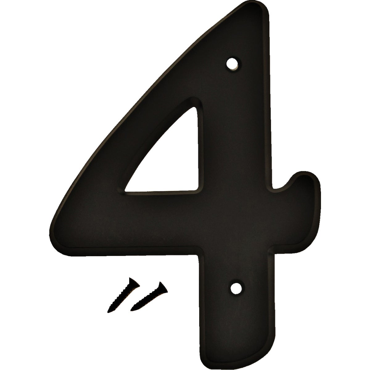 Hy-Ko 6 In. Black Gloss House Number Four
