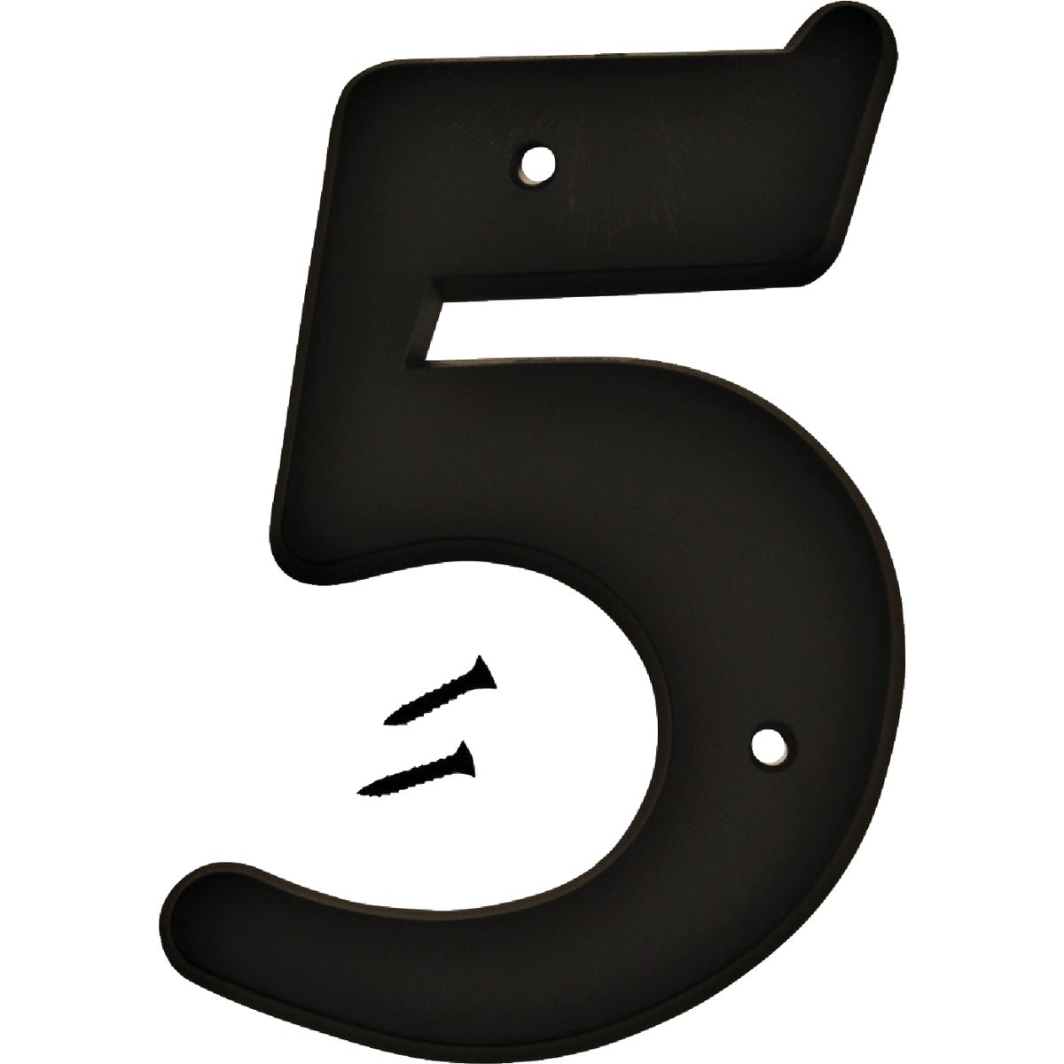 Hy-Ko 6 In. Black Gloss House Number Five