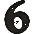 Hy-Ko 6 In. Black Gloss House Number Six Image 1