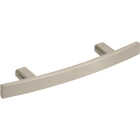 Elements Thatcher 5-1/4 In. Overall Length Satin Nickel Curved Cabinet Bar Pull Image 1