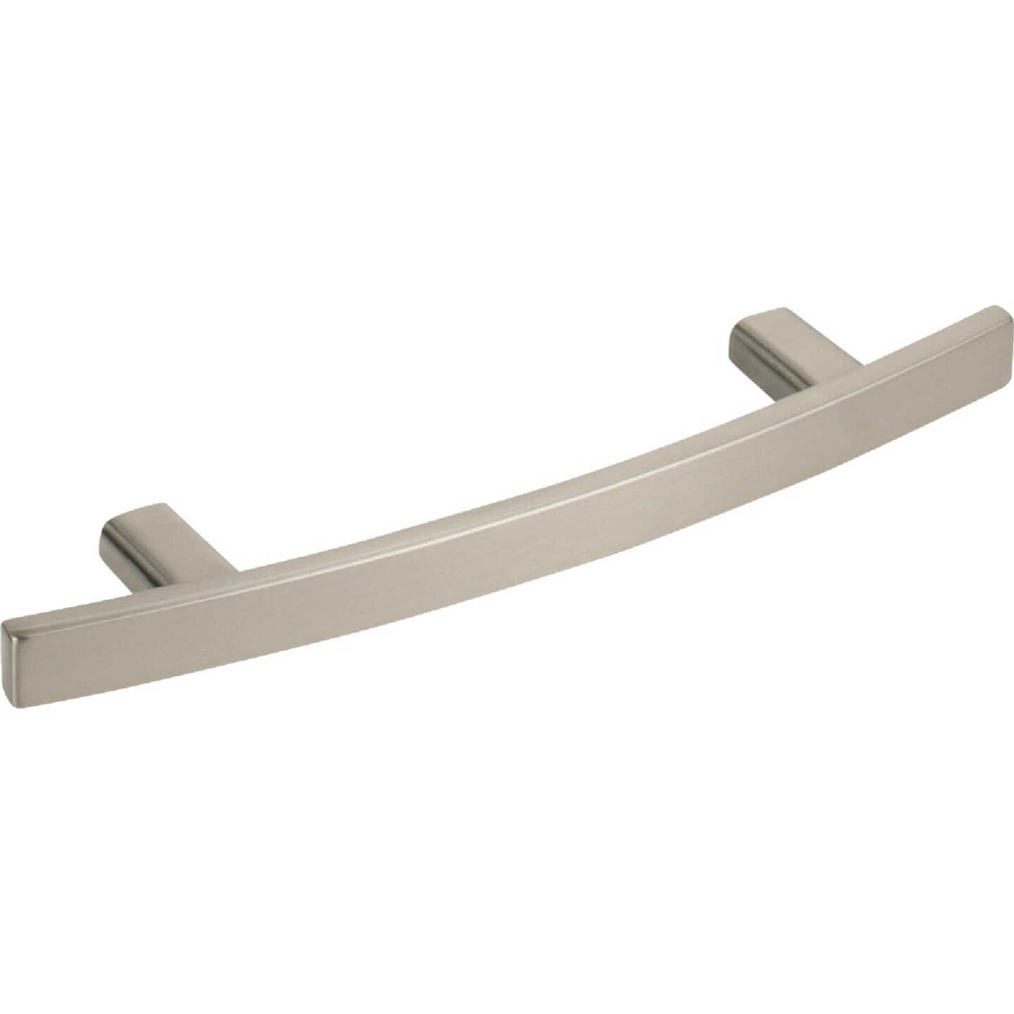 Elements Thatcher 6 In. Overall Length Satin Nickel Curved Cabinet Bar Pull Image 1