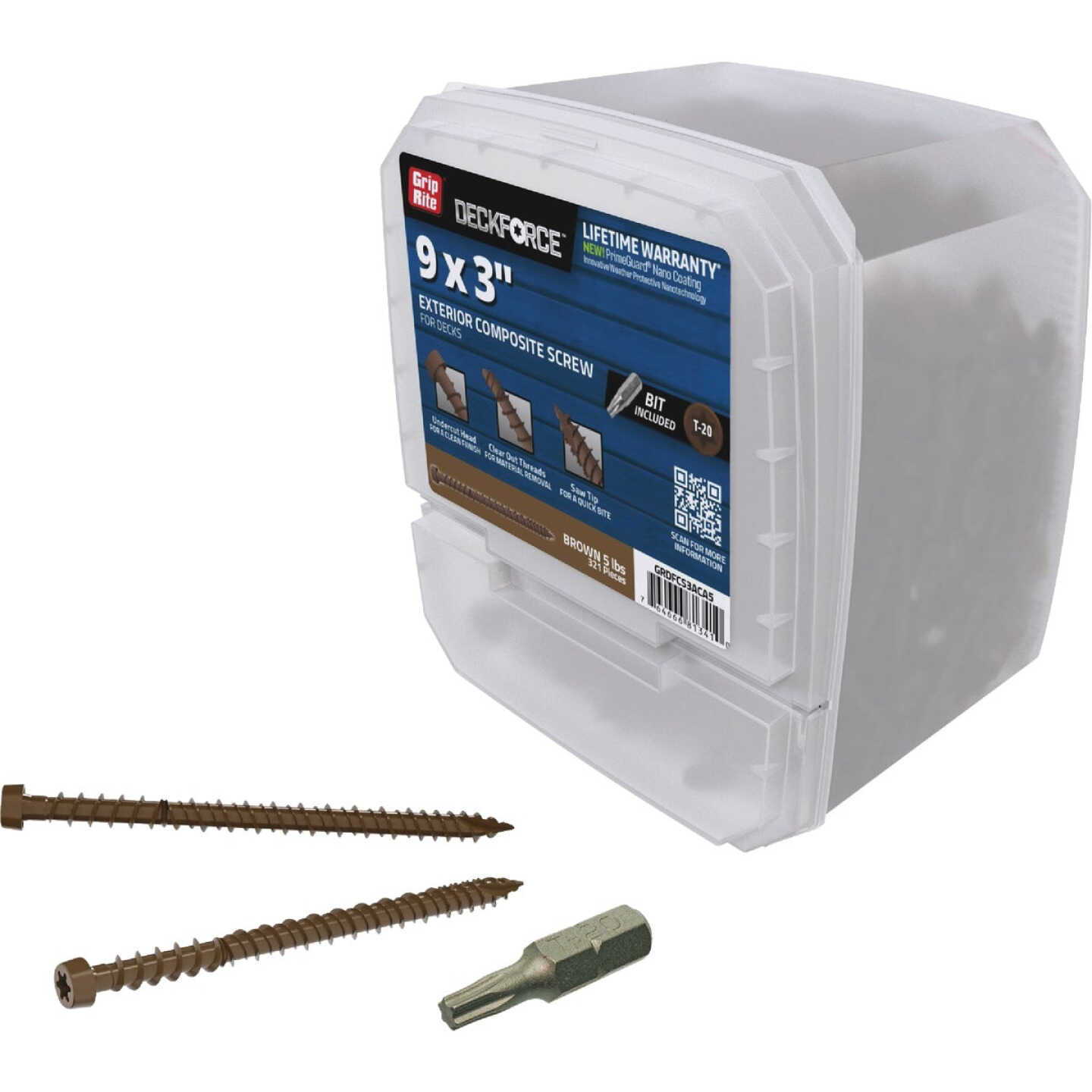 Grip-Rite DeckForce 3 In. Composite Acacia Deck Screw (5 Lb.) Image 2