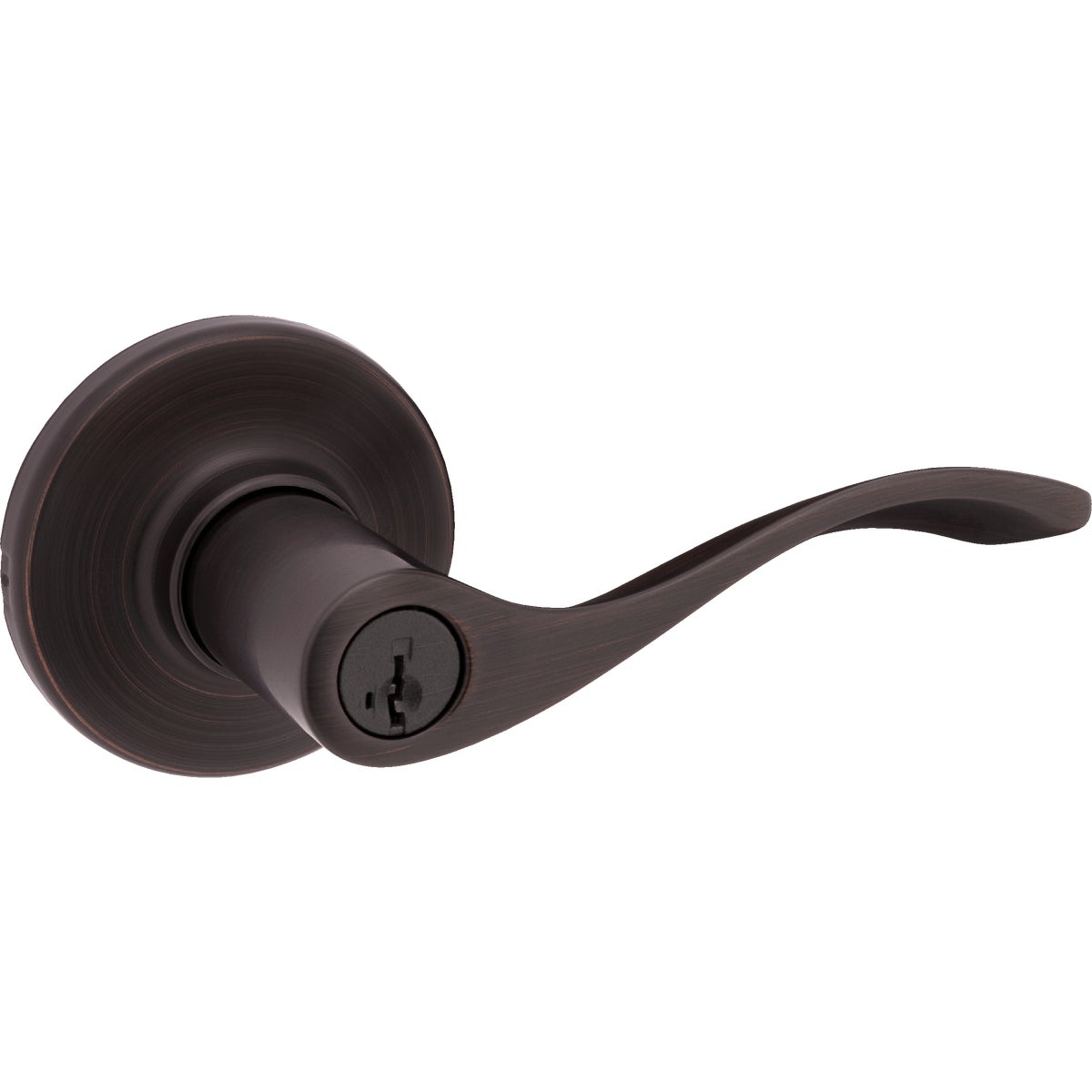 Kwikset Ventian Bronze Balboa Entry Door Lever with Smartkey Image 1