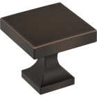 Amerock Pedestal 1.0625 In. Square Oil Rubbed Bronze Knob Image 1