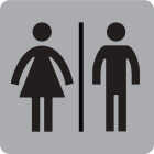 Hy-Ko 4 In. x 4 In. Restroom Sign Image 1