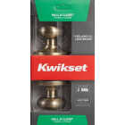 Kwikset Signature Series Antique Brass Hall & Closet Door Knob Image 2
