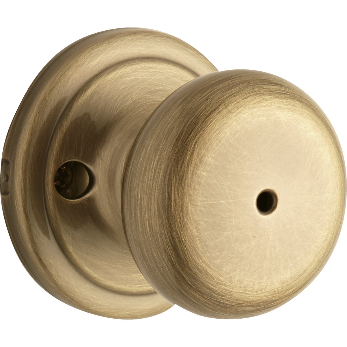 Kwikset Signature Series Antique Brass Bed & Bath Door Knob Image 3
