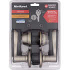 Kwikset Balboa Satin Nickel Deadbolt and Lever Combo with Smartkey Image 2