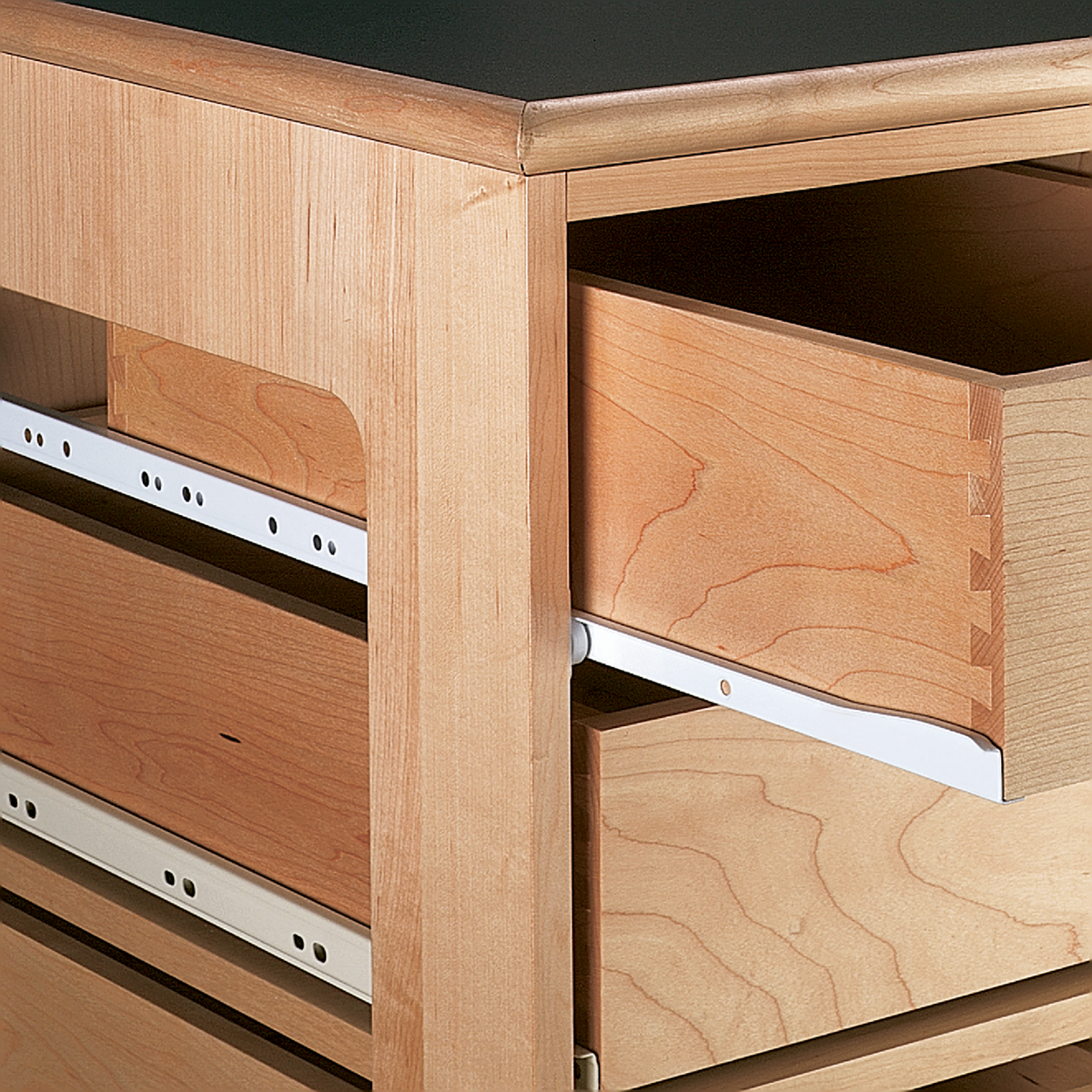 Knape & Vogt 18" 75 Lb. Side or Bottom Self-Close Drawer Slide (1-Pair) Image 2