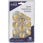 KasaWare 1-3/16 In. Diameter Brushed Gold Cabinet Knob (10-Pack) Image 2