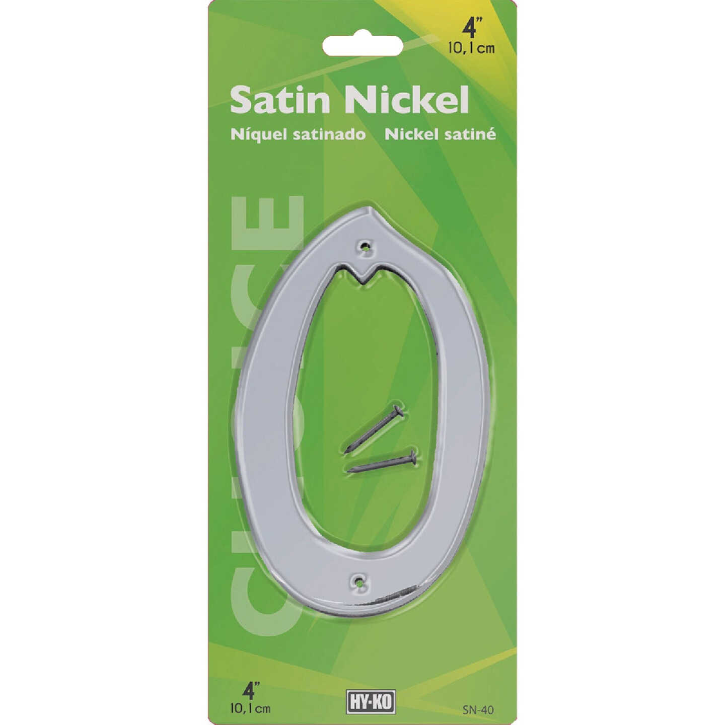 Hy-Ko 4 In. Satin Nickel Number 0 Image 2