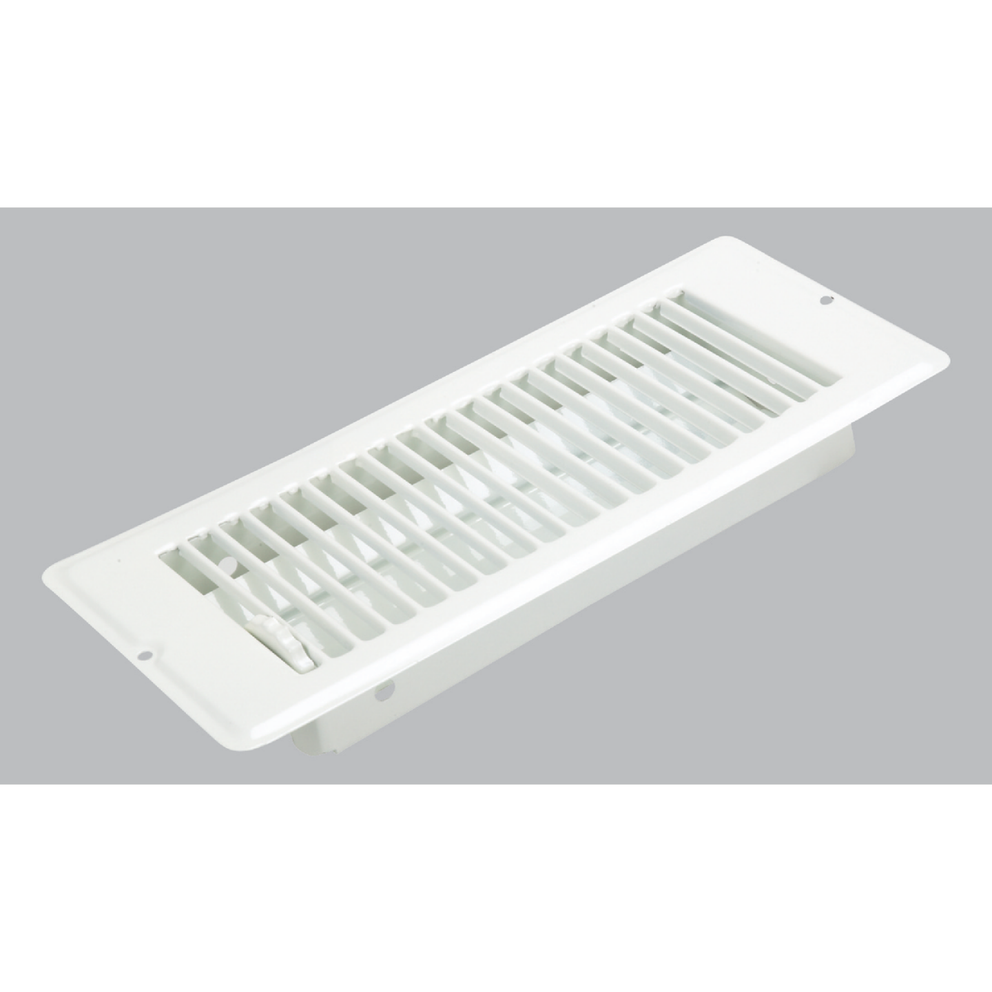 United States Hardware 4 In. x 10 In. x 1-5/16 In. White Steel Floor Register Image 1