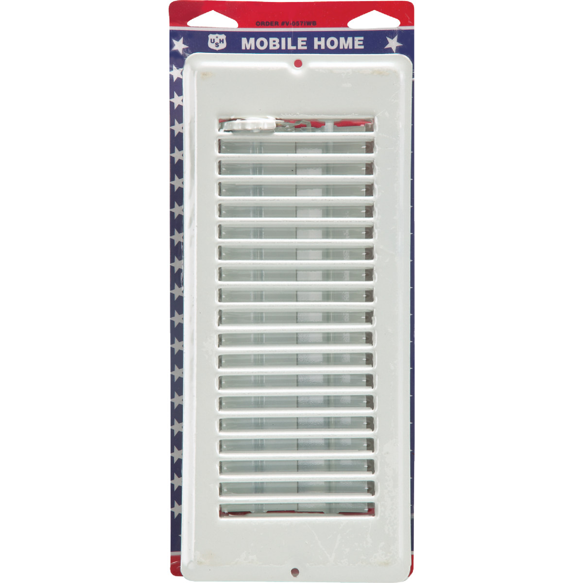 United States Hardware 4 In. x 10 In. x 1-5/16 In. White Steel Floor Register Image 2