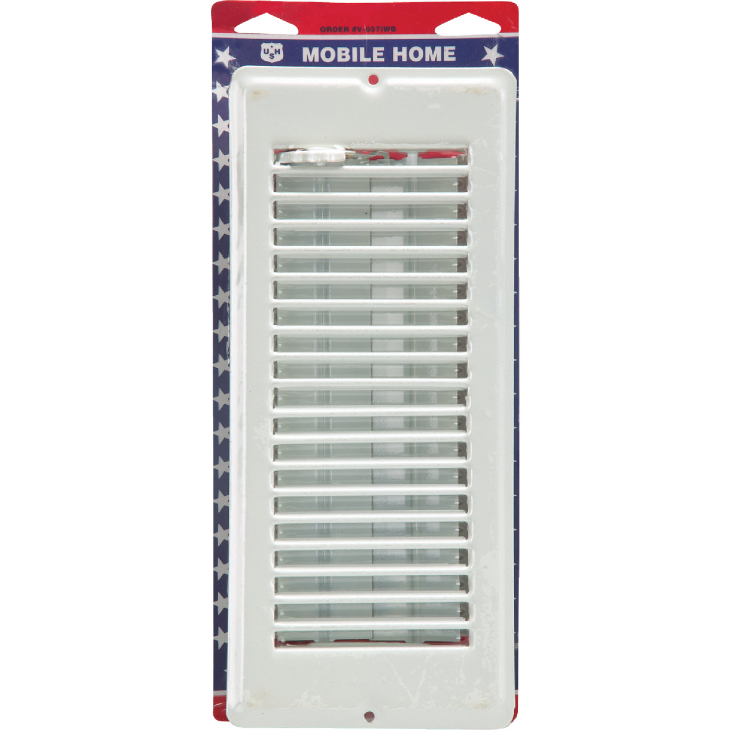 United States Hardware 4 In. x 10 In. x 1-5/16 In. White Steel Floor Register Image 2