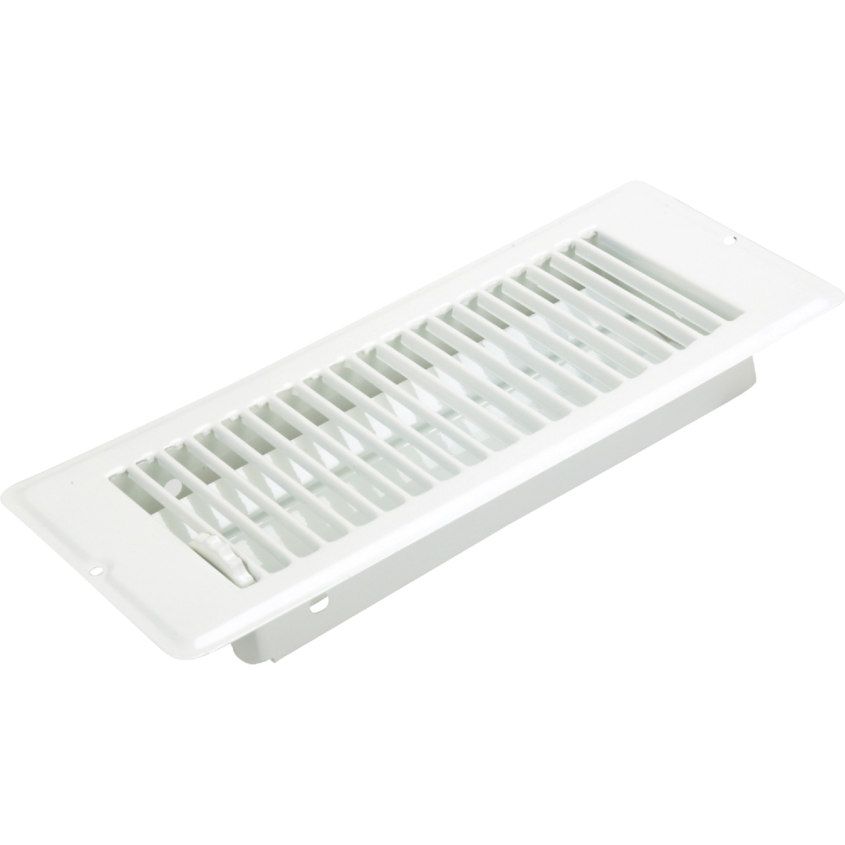 United States Hardware 4 In. x 10 In. x 1-5/16 In. White Steel Floor Register Image 3