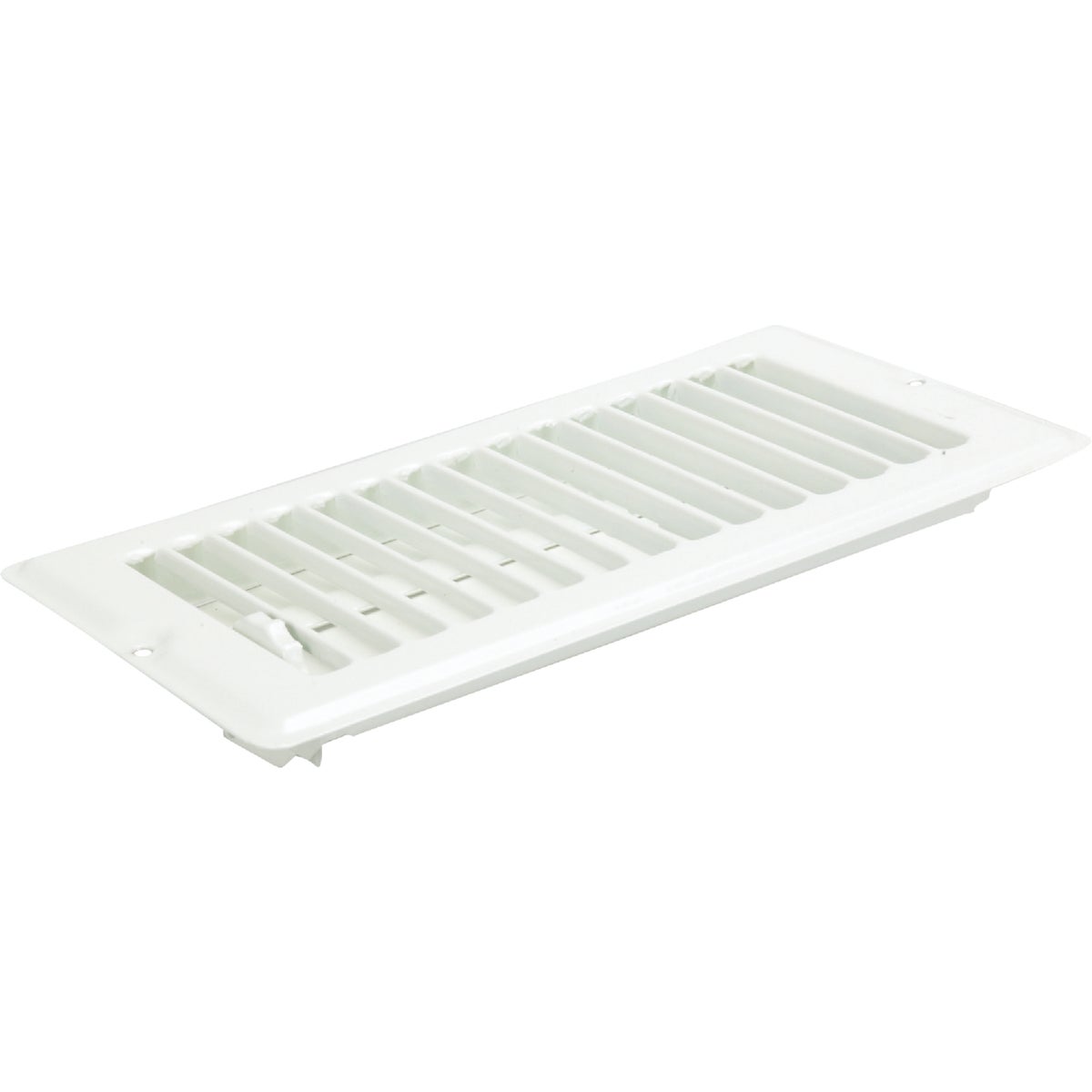 United States Hardware 4 In. x 8 In. x 9/16 In. White Steel Floor Register Image 3