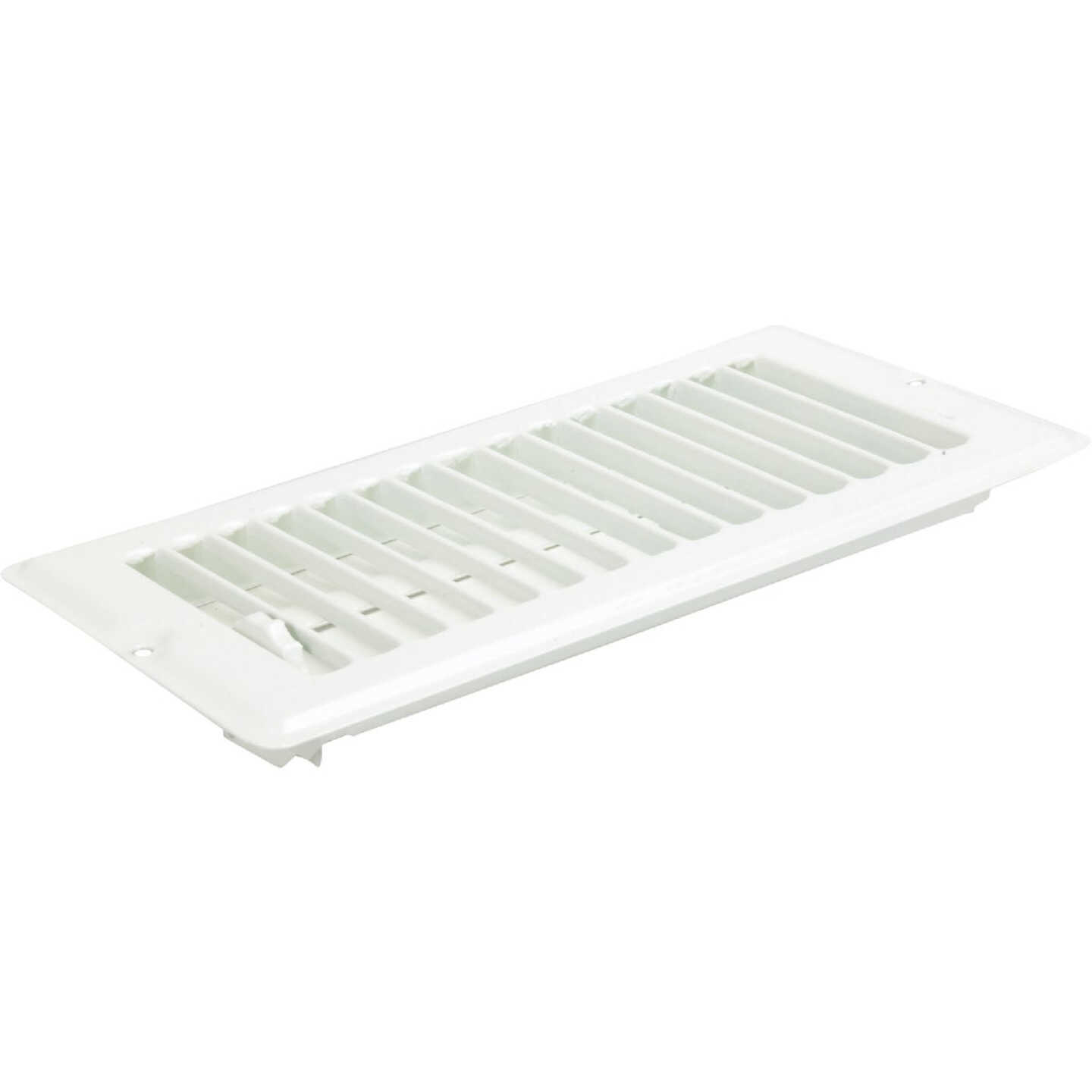 United States Hardware 4 In. x 8 In. x 9/16 In. White Steel Floor Register Image 3