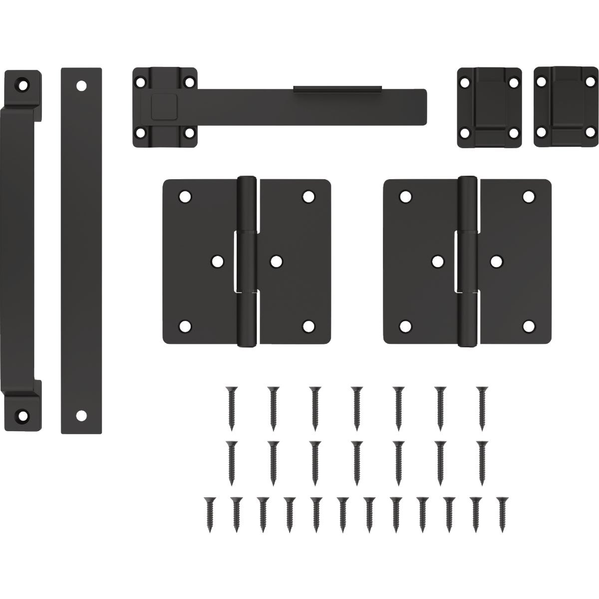 National Hardware 4-Piece Black Modern Gate Kit