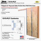 Johnson Hardware Pocket Door Frame Clip Set Image 1