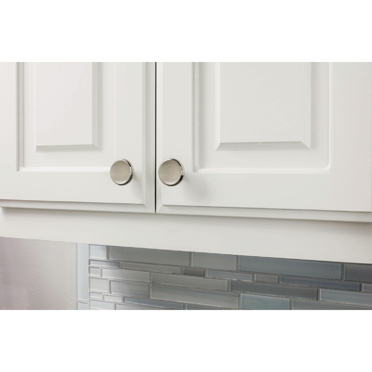 KasaWare 1-1/8 In. Overall Length Satin Nickel Transitional Knob (10-Pack) Image 2