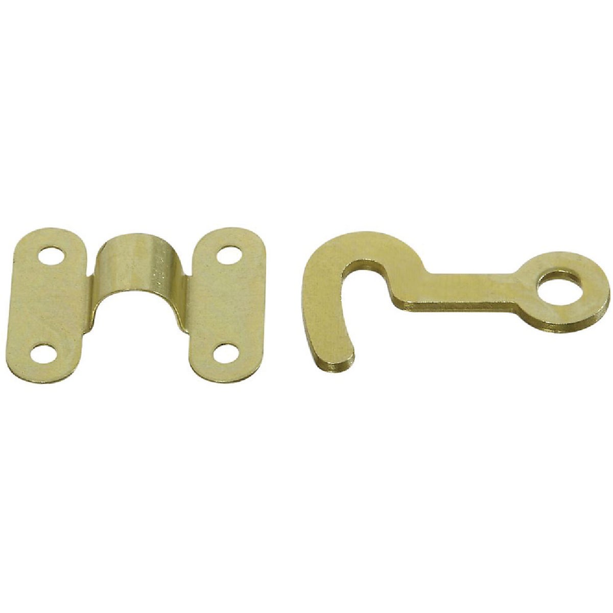 National Hardware Solid Brass Hook And Staple (2 Count)